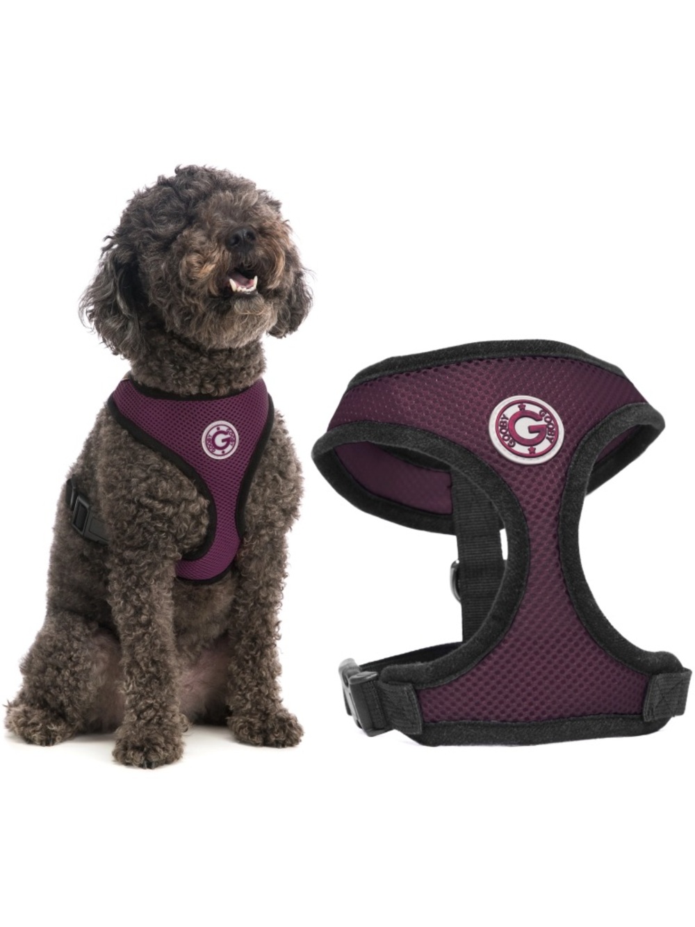 Gooby Purple Soft Mesh Dog Harness